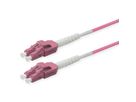 ROLINE Fibre Optic Jumper Cable, Duplex, 50/125µm, OM4, LC/LC, UNIBOOT, violet, 3 m