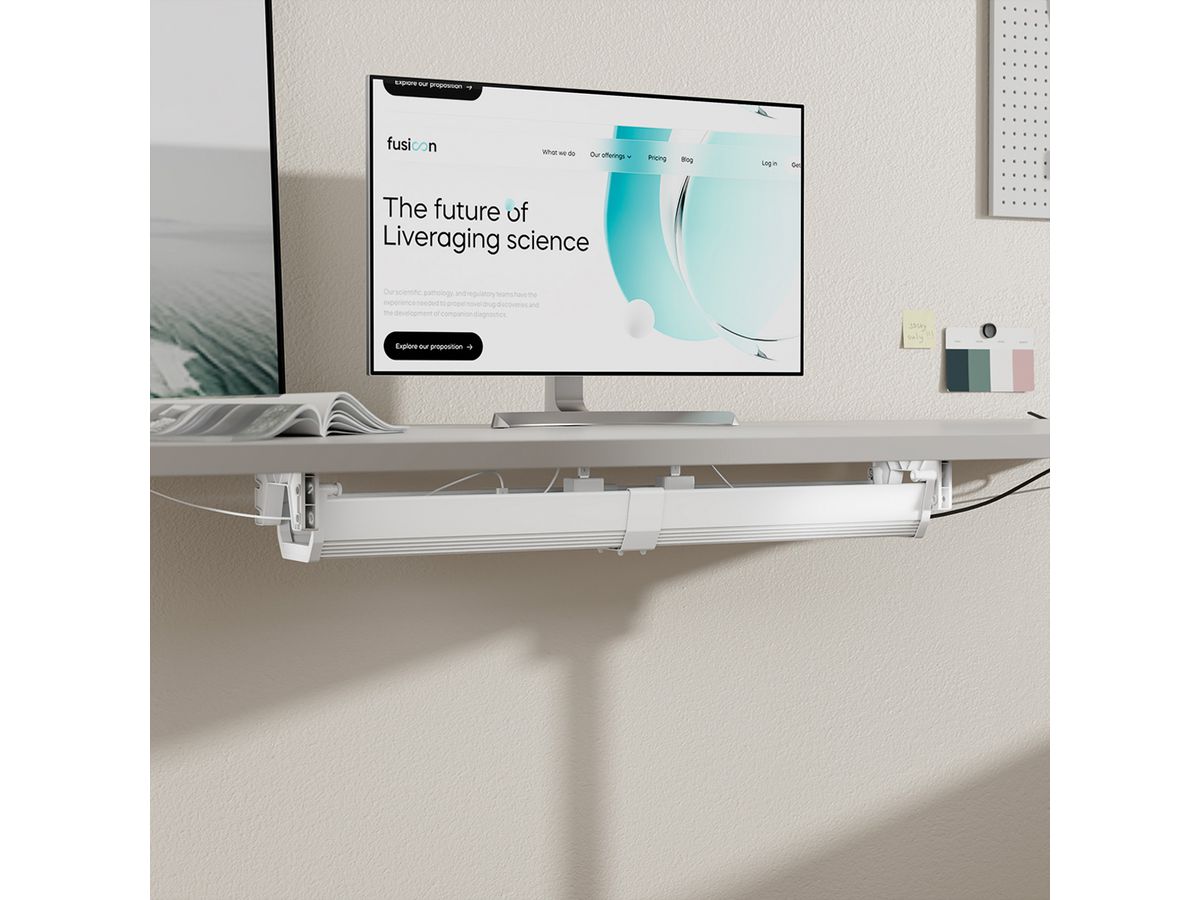 ROLINE Cable Organizer, Under Desk Mount, white, 85.8 cm
