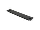 19" Blank Panel, Snap-in, 2U, Metal, RAL 9005 black