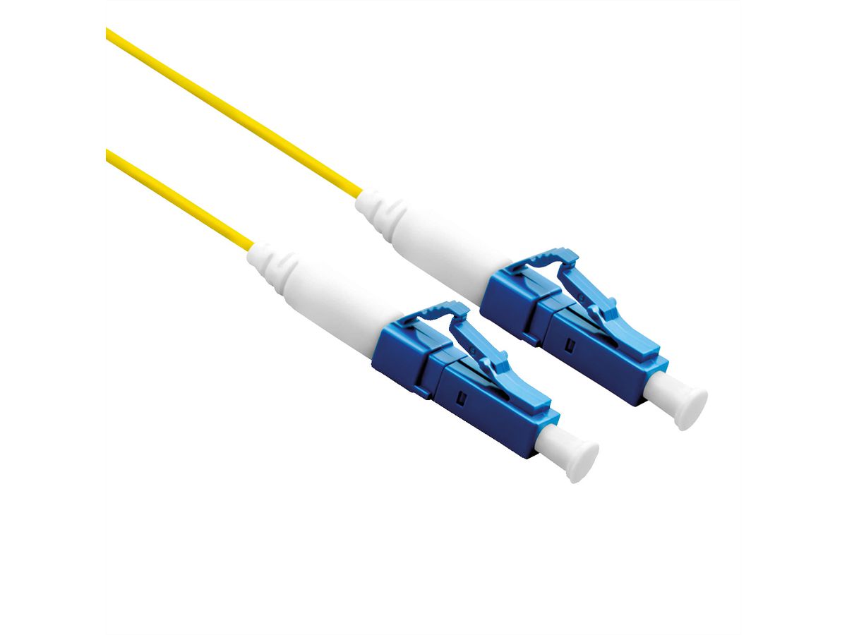 ROLINE Fibre Optic Jumper Cable 9/125µm, OS2, LC/LC, UPC, simplex, LSOH, yellow, 1 m