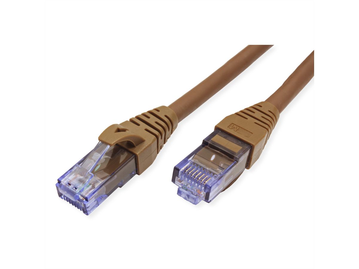 ROLINE UTP Patch Cord Cat.6A, Component Level, LSOH, brown, 2 m