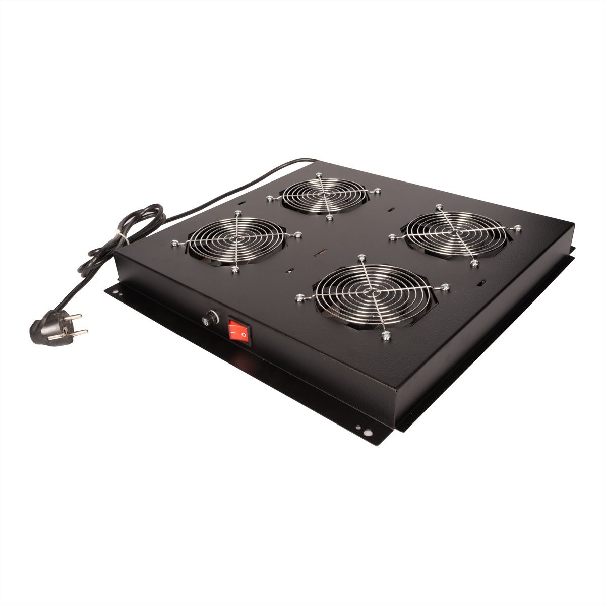 ROLINE 19" roof fan unit with 4 fans, ON/OFF black