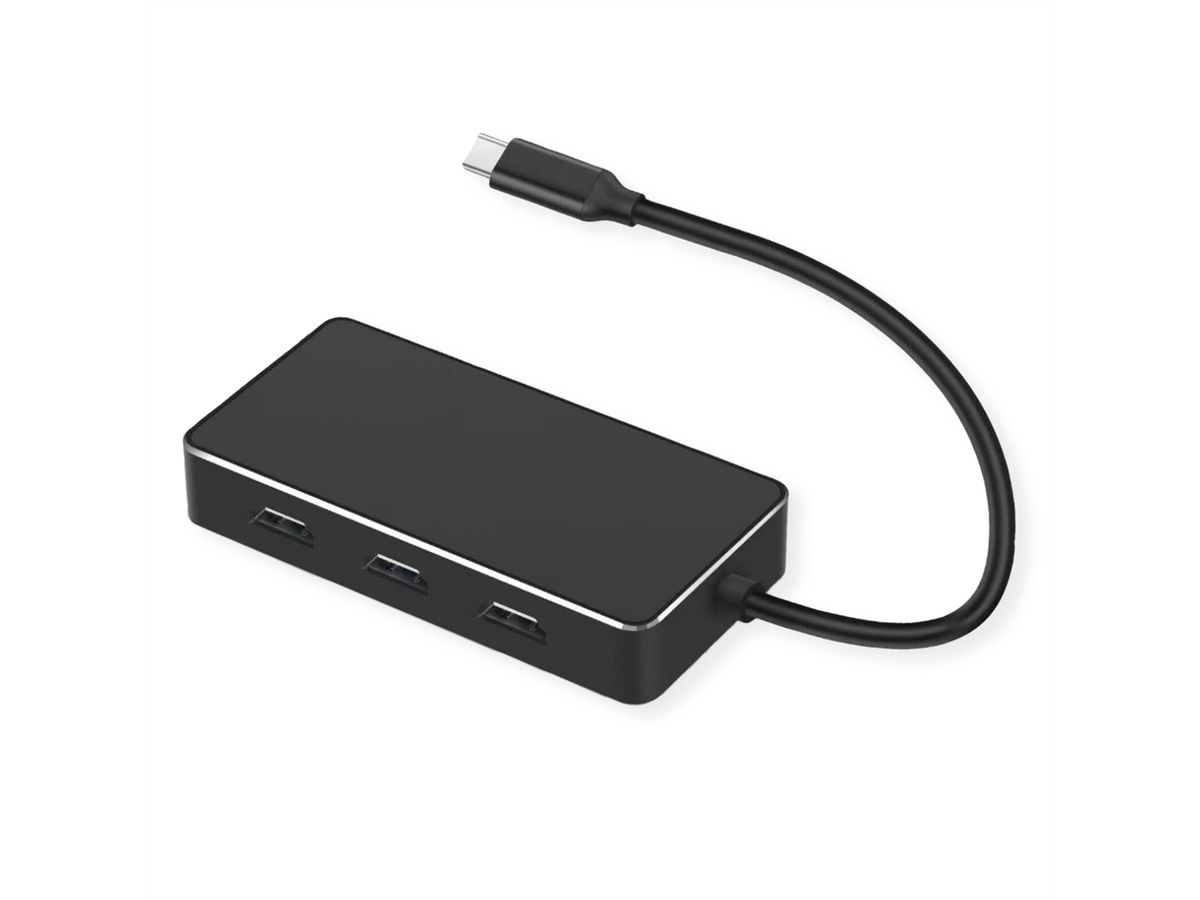 VALUE USB Type C - HDMI Multistream Adapter, 3x HDMI, 4K, M/F