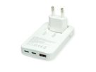 ROLINE Ultra Thin USB Wall Charger, 2x C, 1x A, 65W