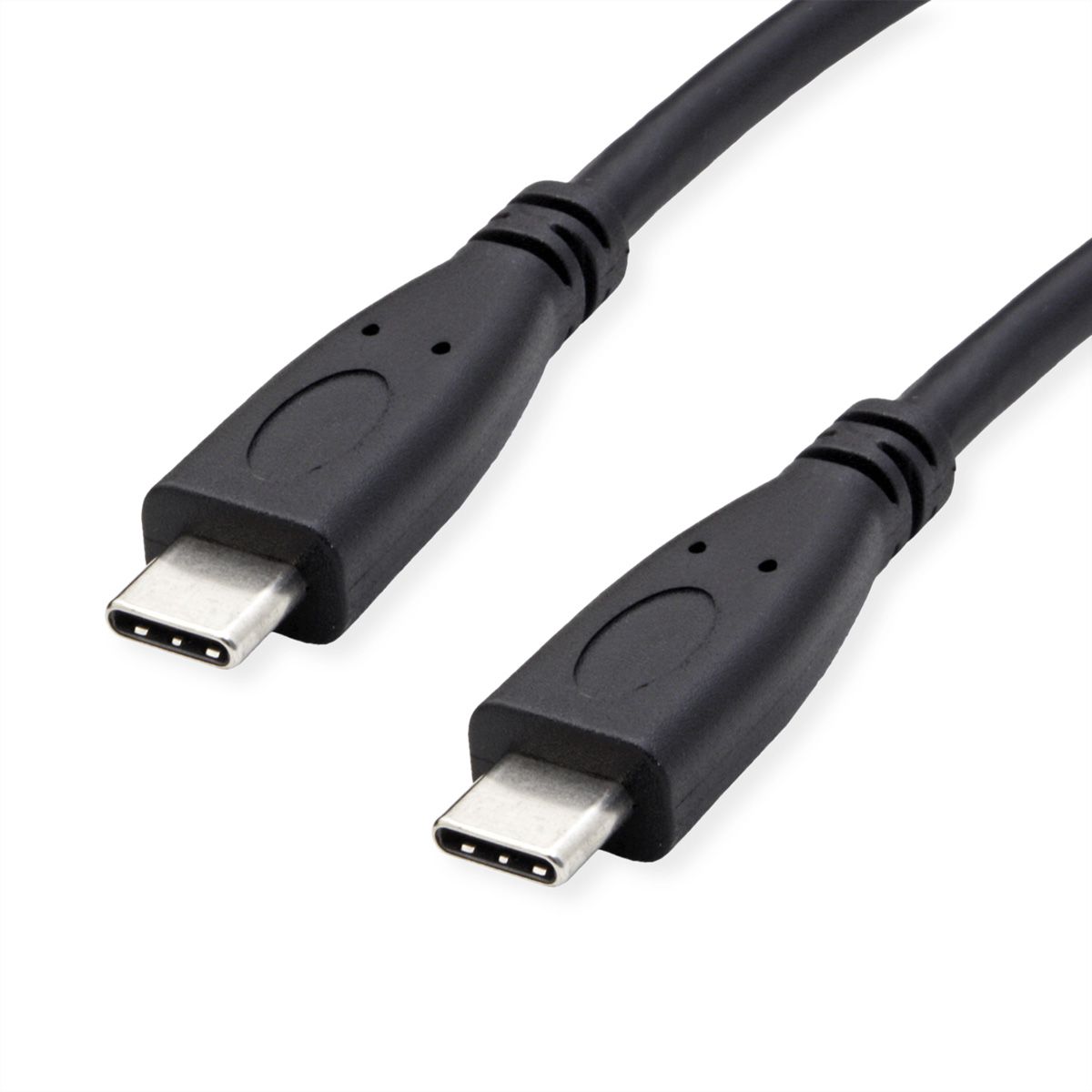 ROLINE GREEN USB 3.2 Gen 2 Cable, PD, C-C, M/M, 4K UHD-1, 10Gbit/s, Emark, 100W, black, 0.5 m