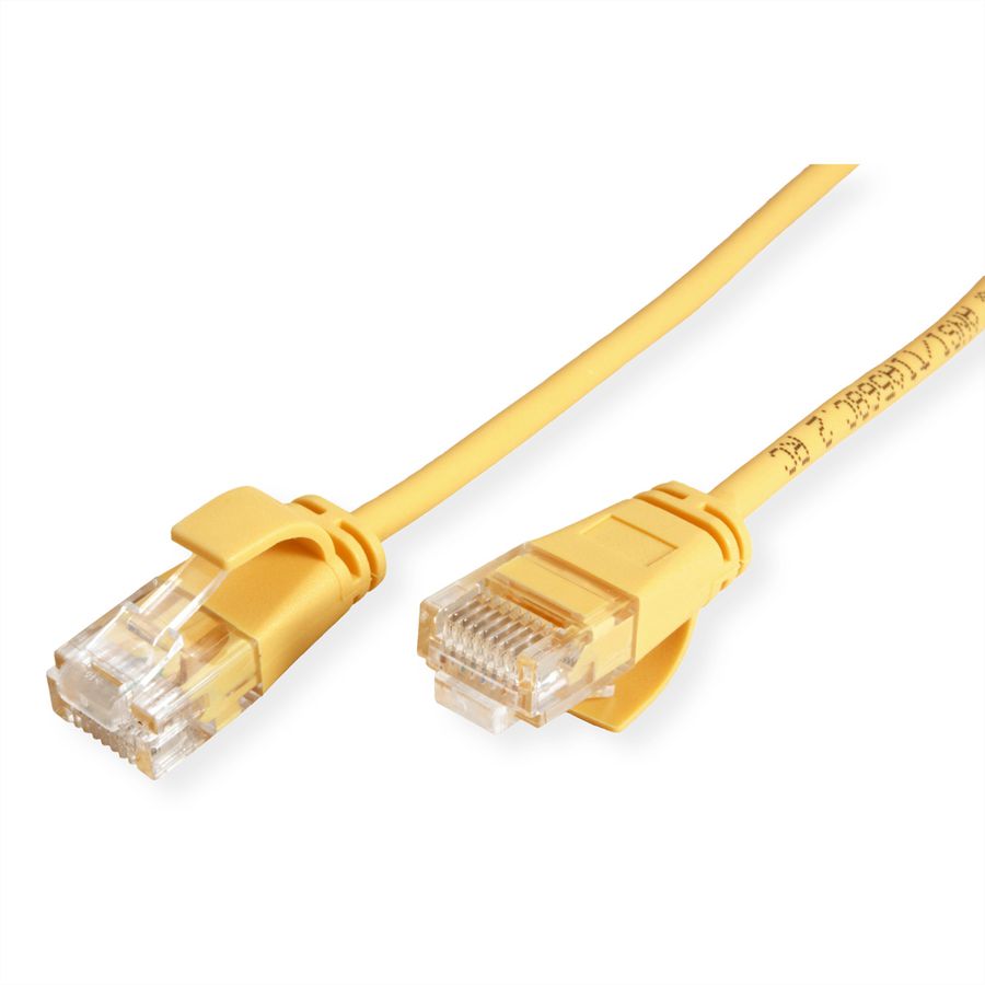ROLINE UTP Data Center Patch Cord Cat.6A (Class EA), LSOH, Slim, yellow, 1 m