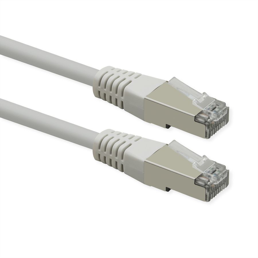 ROLINE S/FTP (PiMF) Patch Cord, Cat.6 (Class E), PoE, white, 1 m