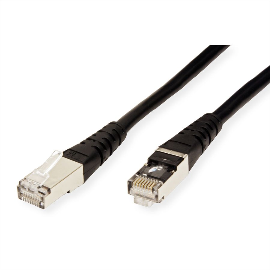 ROLINE S/FTP (PiMF) Patch Cord, Cat.6 (Class E), black, 10 m