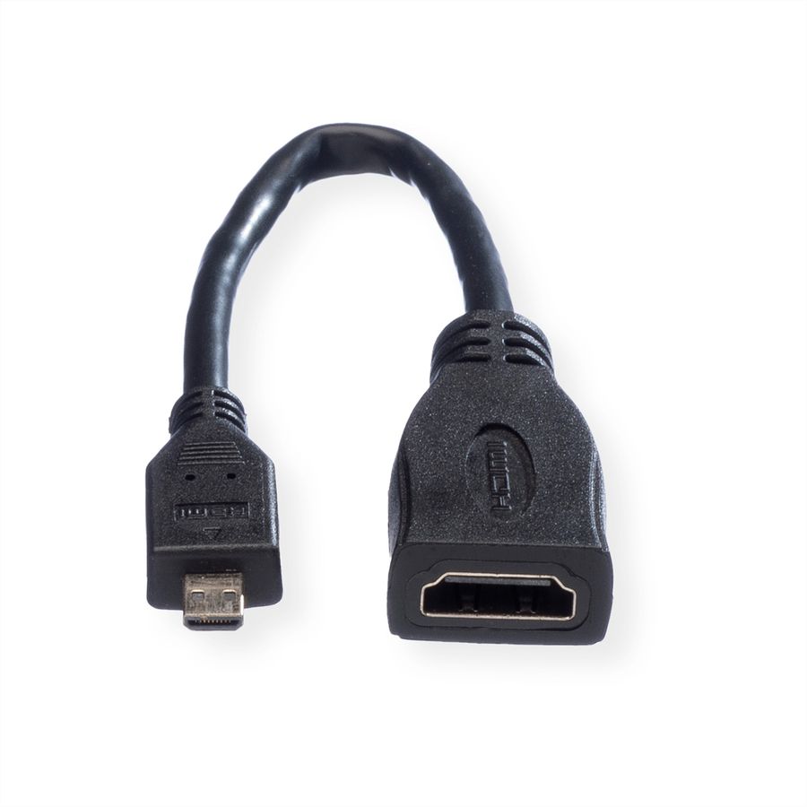 VALUE HDMI High Speed Cable + Ethernet, A - D, F/M, 0.15 m