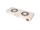 ROLINE 19" Fan unit with 2 fans, ON/OFF grey