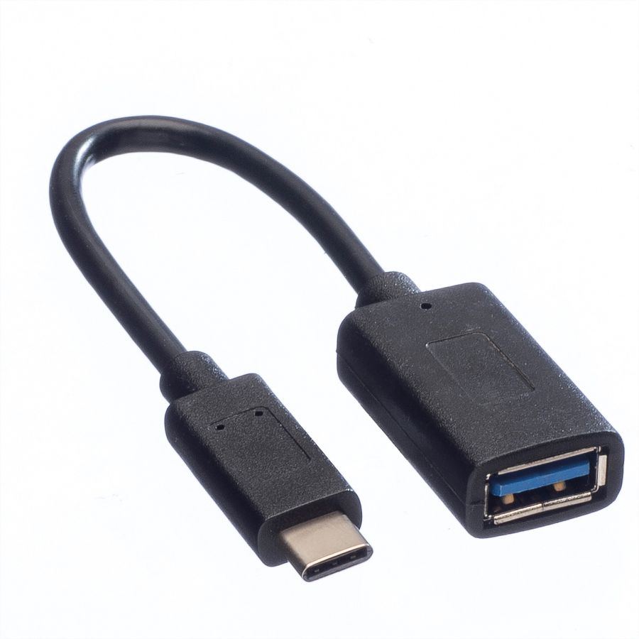 VALUE Cableadapter, USB 3.2 Gen 1, C-A, M/F, OTG, black, 0.15 m