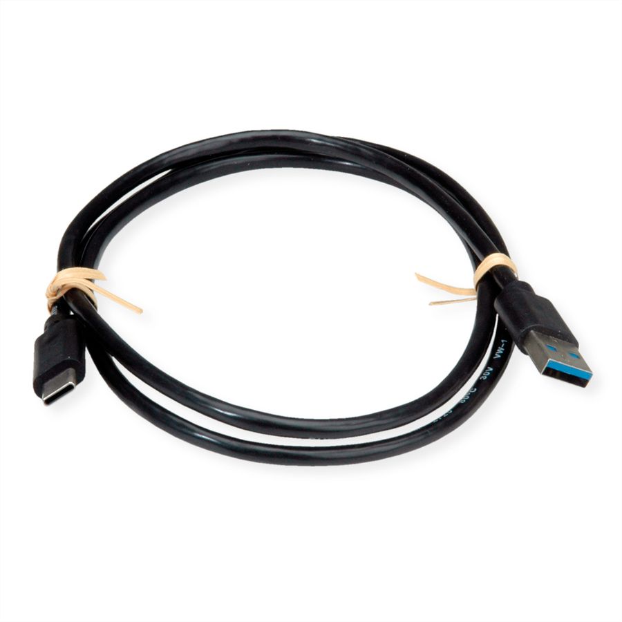 ROLINE RM USB 3.2 Gen 2 Cable, A-C, M/M, black, 0.5 m