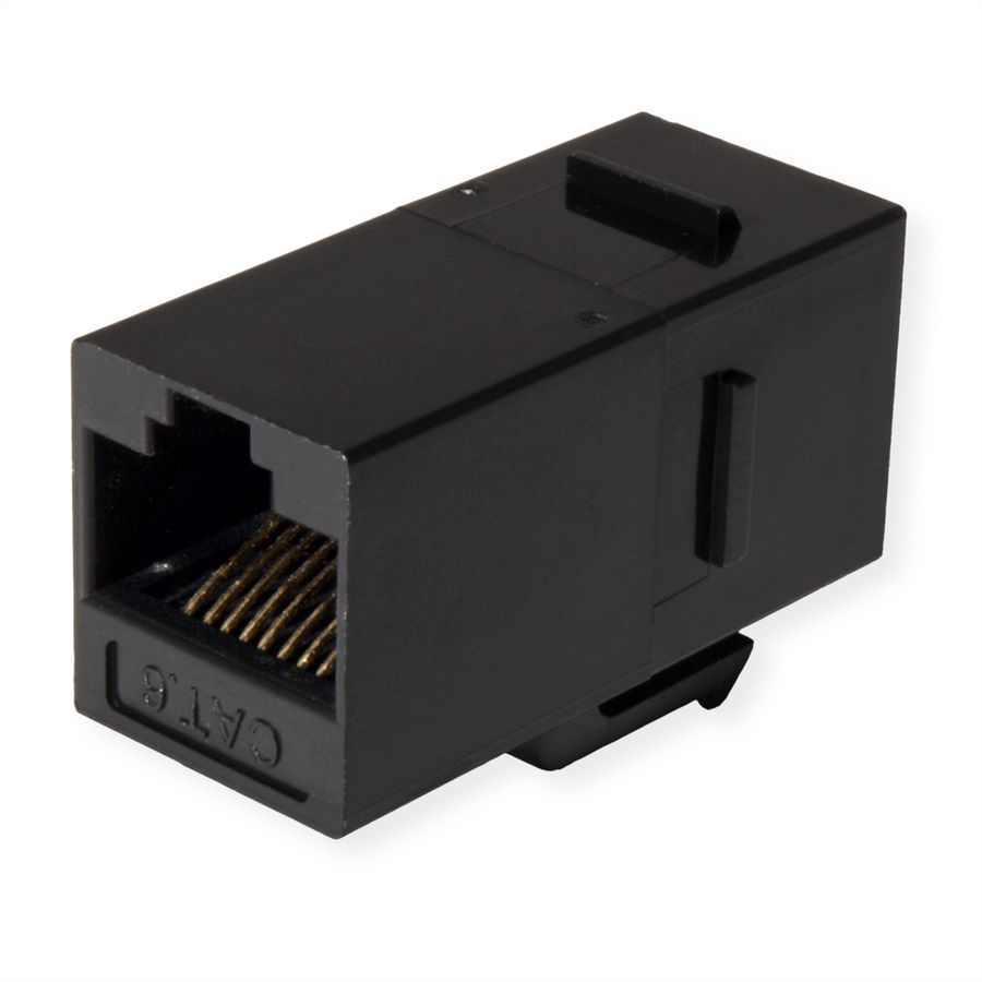 VALUE RJ-45 Keystone Modular Coupler, Cat.6 (Class E), UTP, black