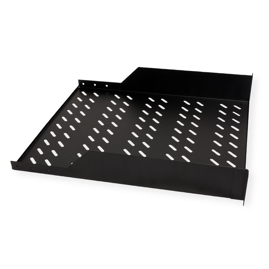 ROLINE 19-inch shelf 2 U 550 T, 25kg load capacity black