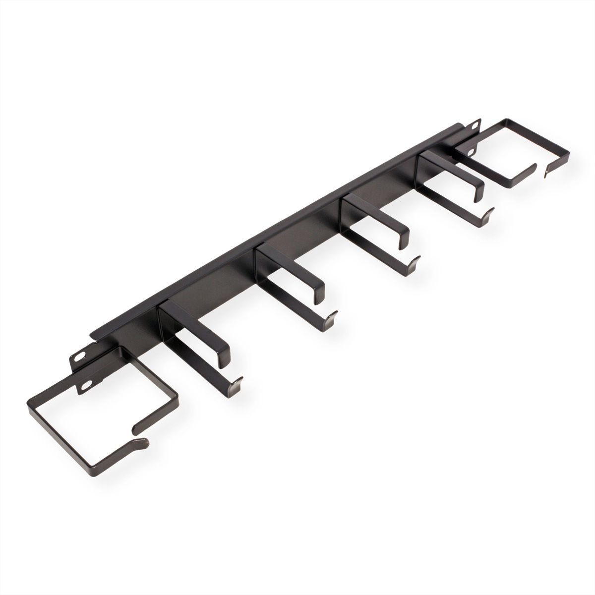 VALUE 19" Cable Management 1U, with 6 Metal Rings (G-Type), black