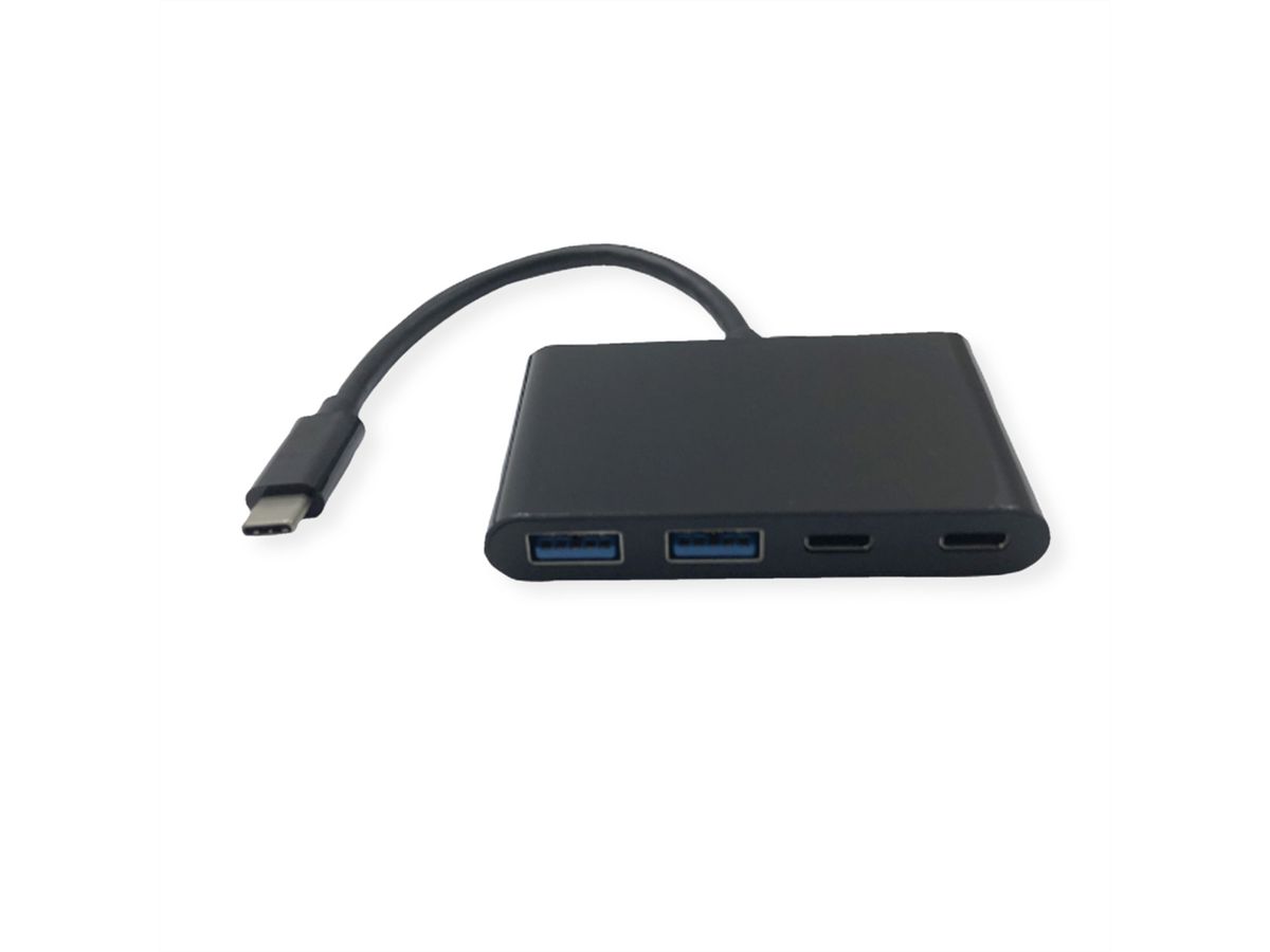 VALUE USB 3.2 Gen 2 Hub, 4 Ports (2x A+ 2x C), Type C connection cable