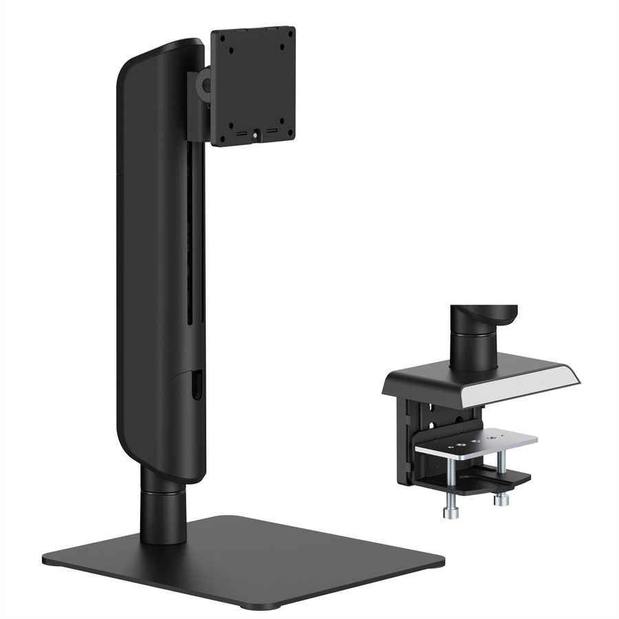 VALUE Vertical Lift Free-Standing Single-Screen Monitor Stand, < 124,46cm (49"), Heavy Duty <18 kg, black