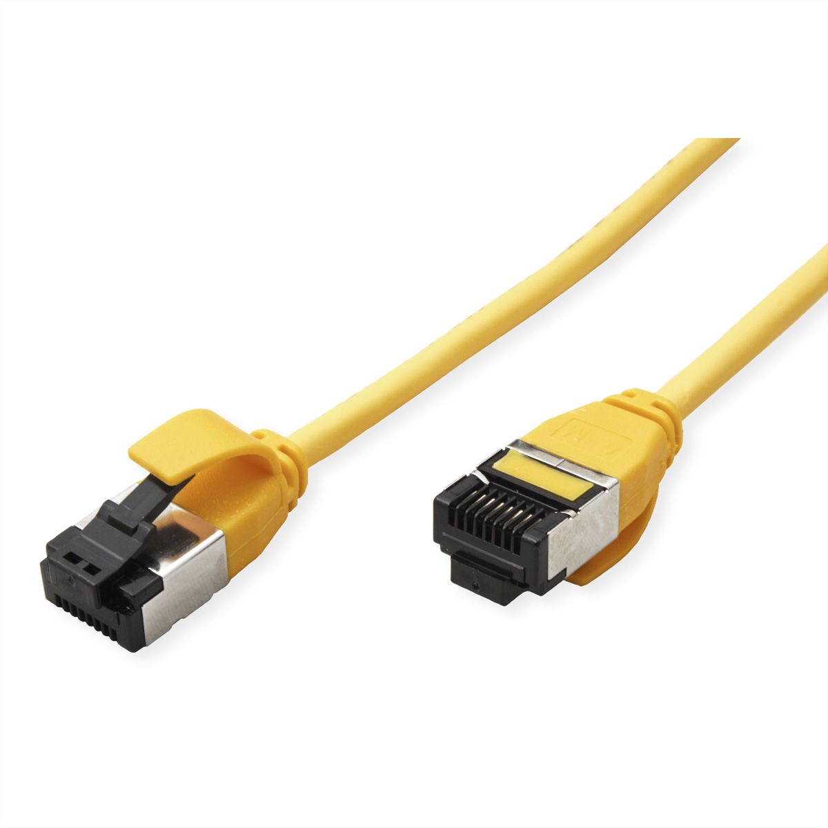 ROLINE U/FTP Patch Cord Cat. 8.1 (Class I), LSOH, SLIM, yellow, 0.3 m