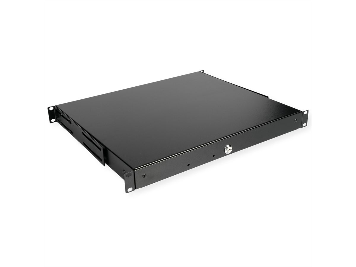 ROLINE 19-inch keyboard insert 1 U, 400 T lockable black