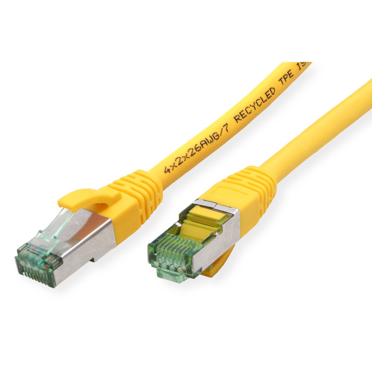 ROLINE RM S/FTP (PiMF) Patch Cord Cat.6A, yellow, 1 m