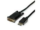 ROLINE  Cable DisplayPort - VGA, M / M, black, 1 m
