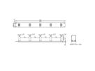VALUE 19" 1U Cable Management Plate, C-Type, 5 Hooks, black