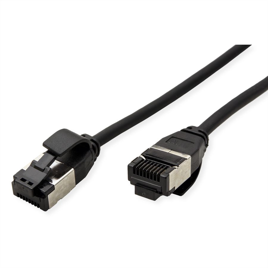 ROLINE U/FTP Patch Cord Cat. 8.1 (Class I), LSOH, SLIM, black, 2 m