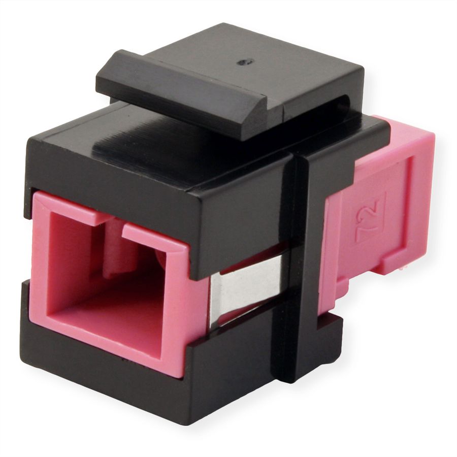 ROLINE Fiber Optic Keystone Jack, SC Simplex, Multimode, OM4