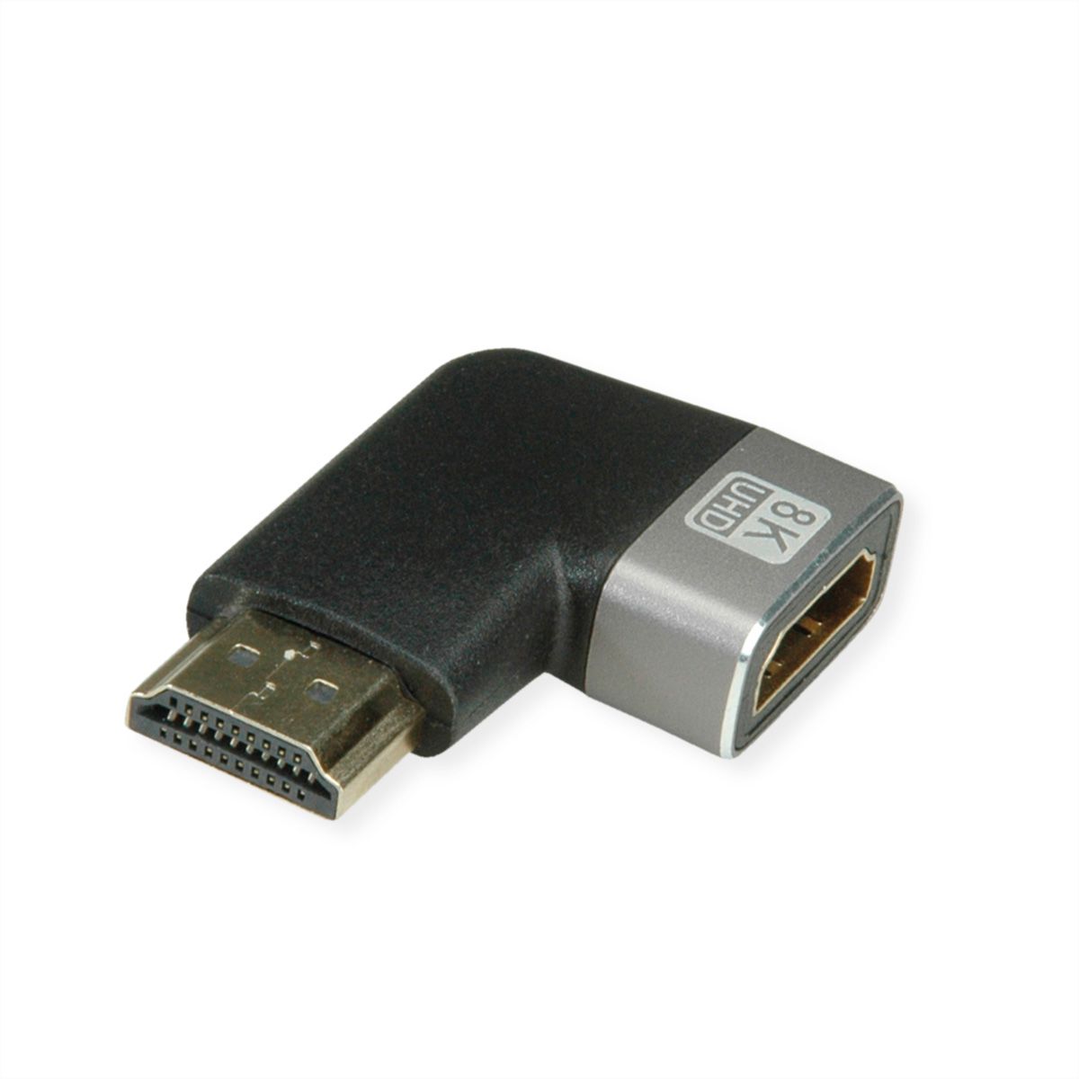 ROLINE 8K HDMI Adapter, M/F, 90° angled