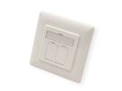 VALUE Cat.6A (Class EA) Flush Mount Wall Jack, STP, horizontal, white