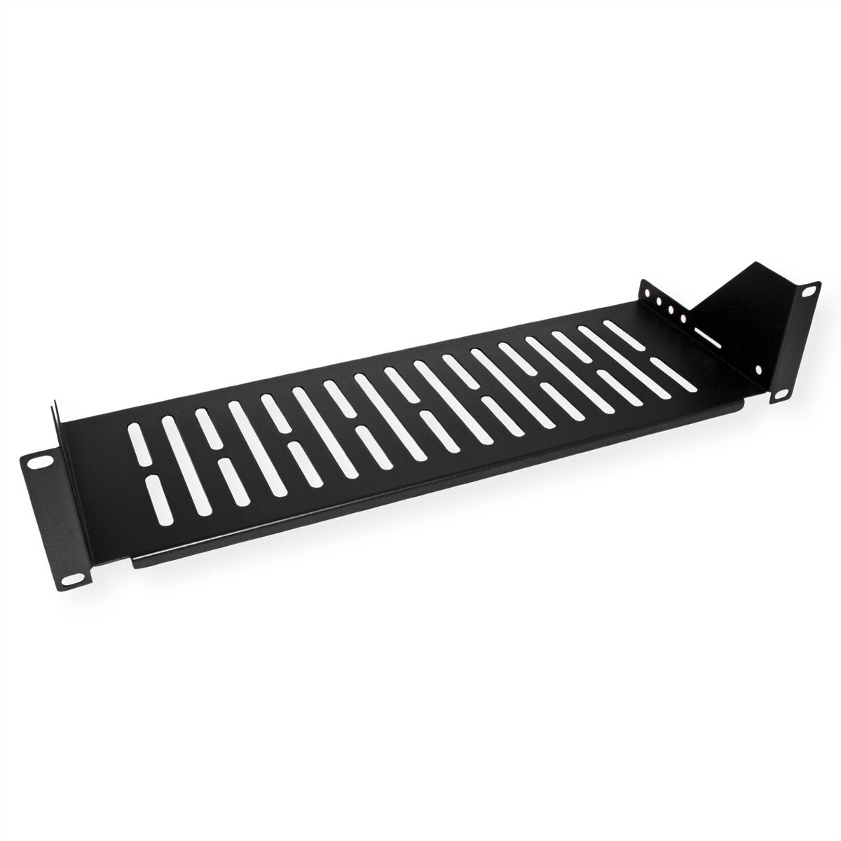VALUE 19"-Fixed Shelf, 485 x 150mm, max. 15 kg, 2U, black