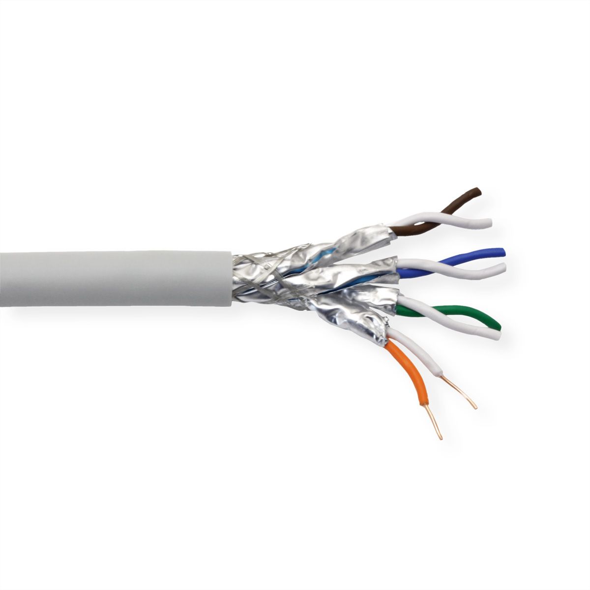 VALUE S/FTP Cable Cat.8 (Class I), Solid Wire, LSOH, grey, 100 m