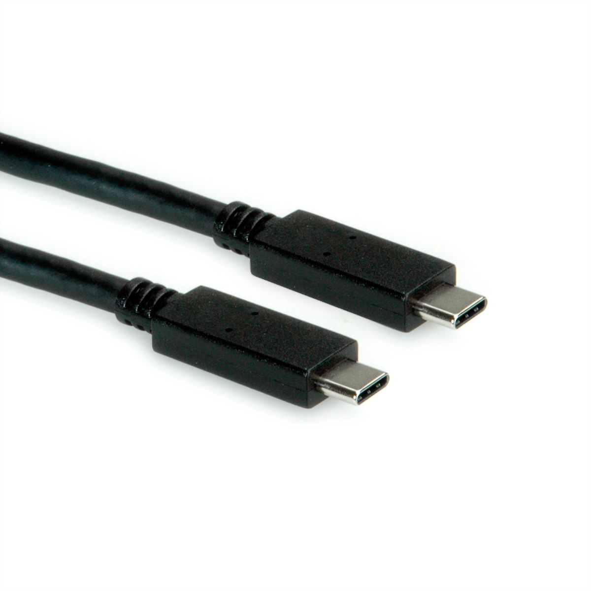 ROLINE USB 3.2 Gen 2 Cable, PD, C-C, M/M, 4K UHD-1, 10Gbit/s, Emark, 100W, black, 2 m
