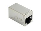 ROLINE RJ-45 Mini Inline Coupler, Cat.6A (Class EA), shielded, silver