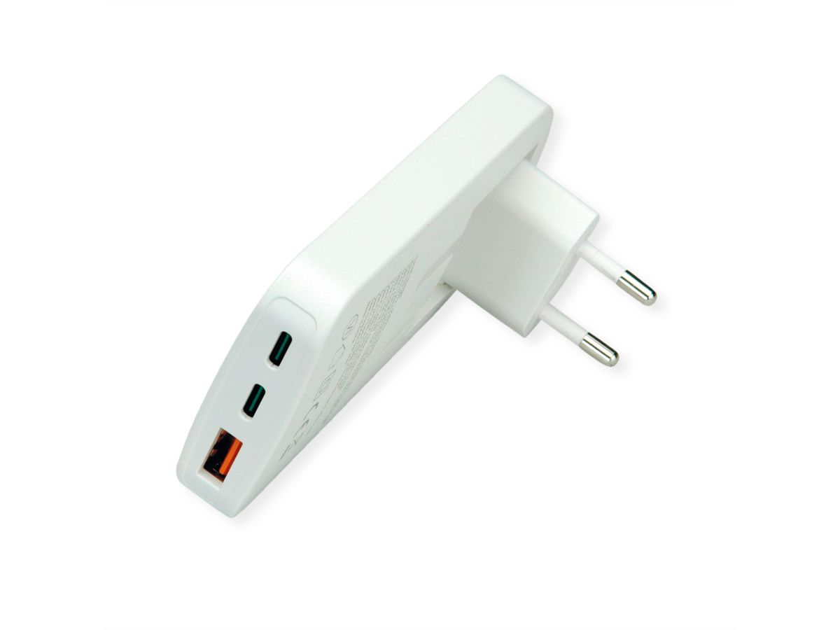ROLINE Ultra Thin USB Wall Charger, 2x C, 1x A, 65W