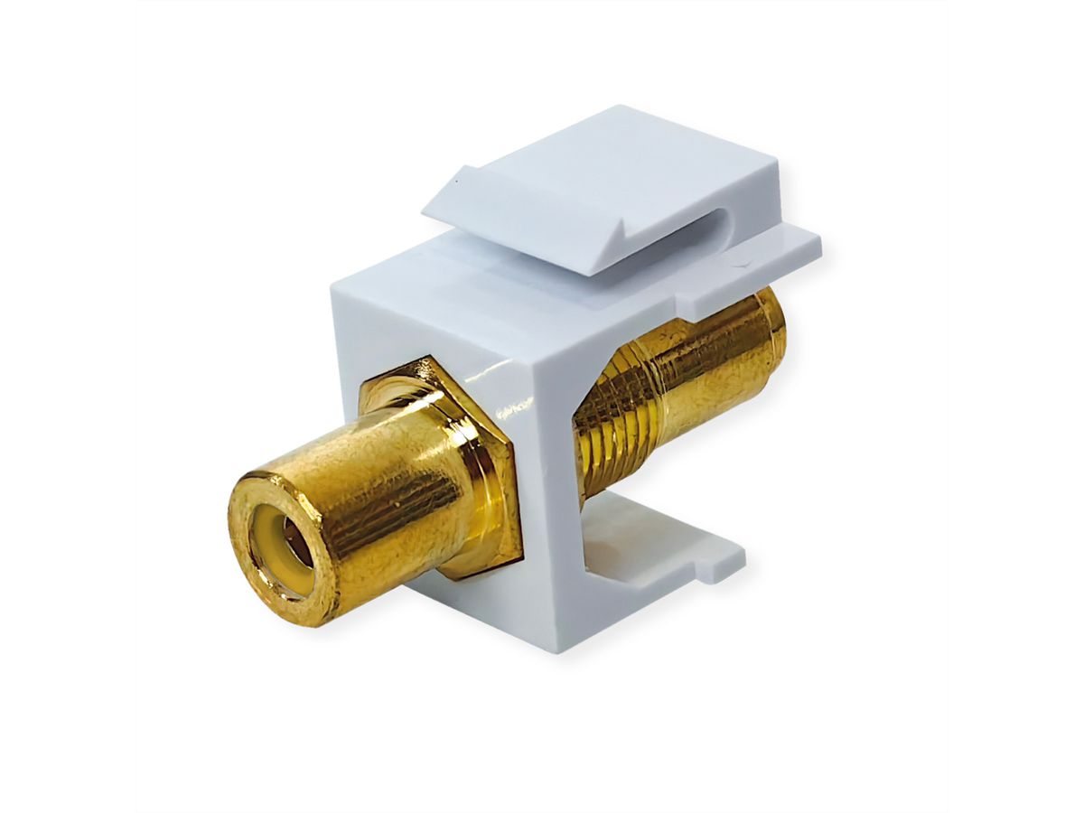 VALUE RCA Keystone Coupler, Plastic, yellow