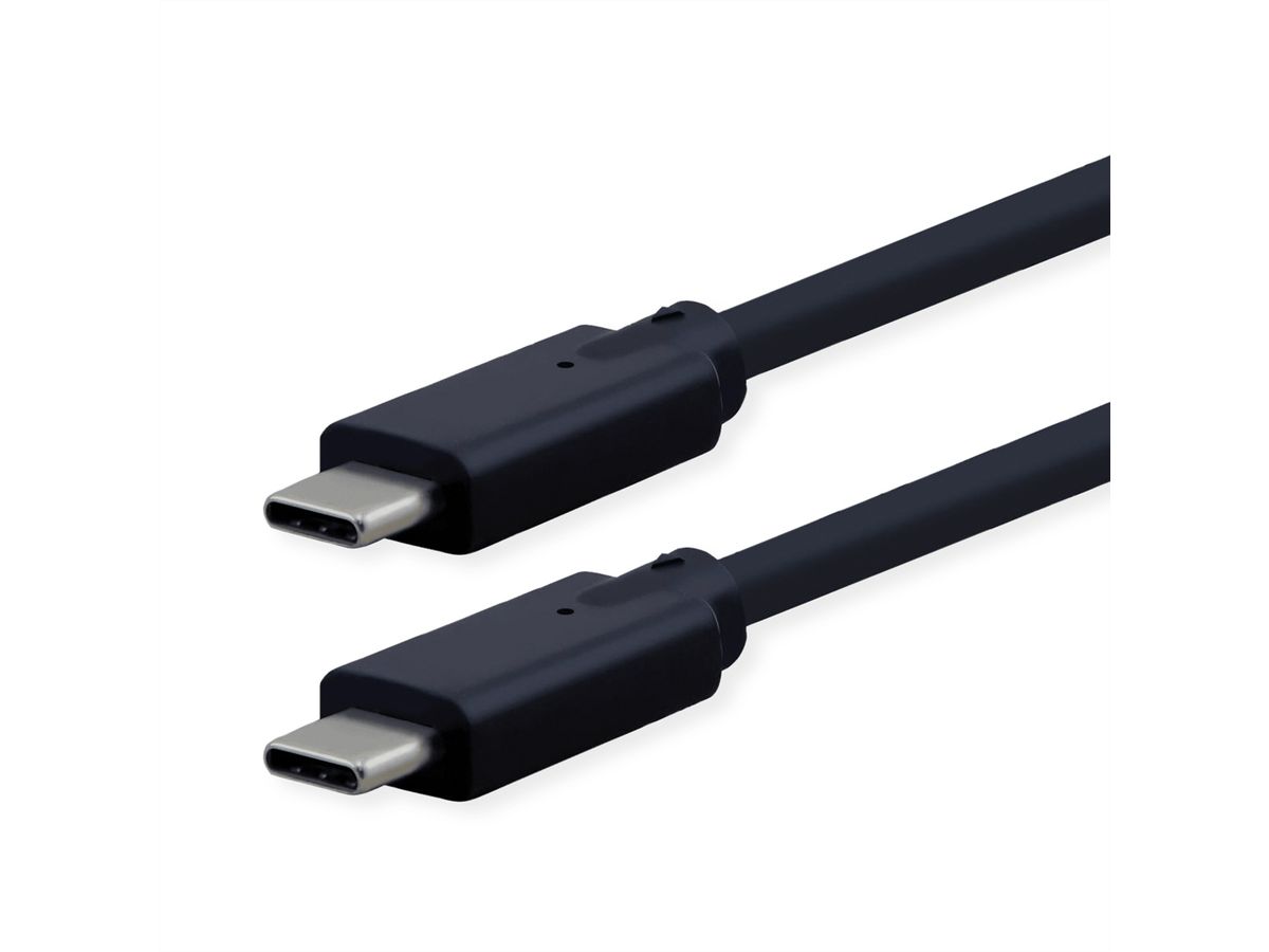ROLINE Cable USB3.2 Gen2x2, C–C, M/M, 240W, with Emark, black, 1.5 m