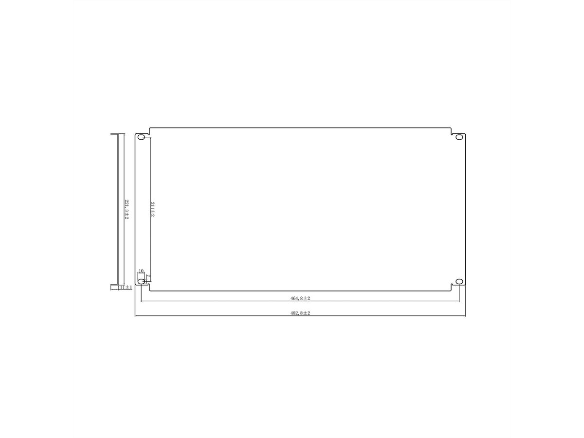 VALUE 19" Blank Panel, 5U, Metal, black