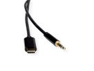 ROLINE Type C - 3.5mm Audio Adapter, M/M, black, 1.8 m