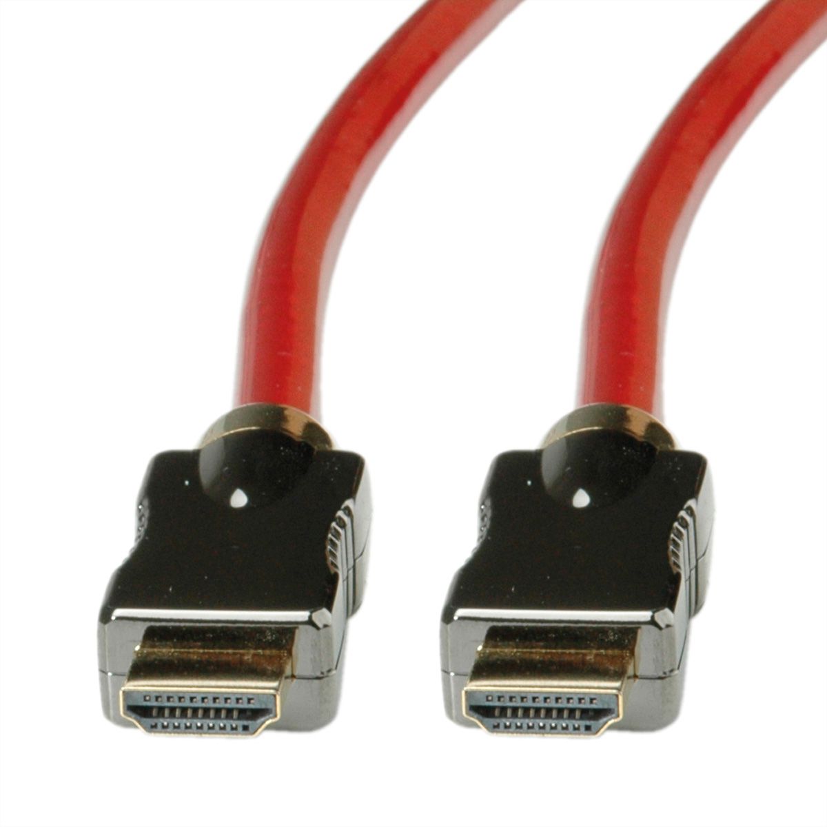 ROLINE HDMI 8K (7680 x 4320) Ultra HD Cable + Ethernet, M/M, red, 1 m