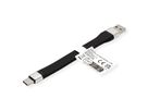 ROLINE USB 3.2 Gen 2 Silicone Cable, C-A, M/M, black, 11 cm