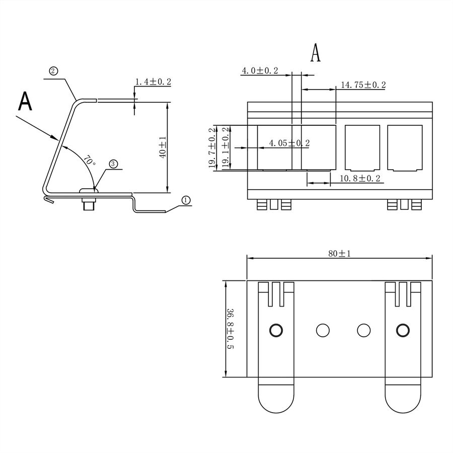 VALUE DIN Rail Adapter, empty, 4x Keystones