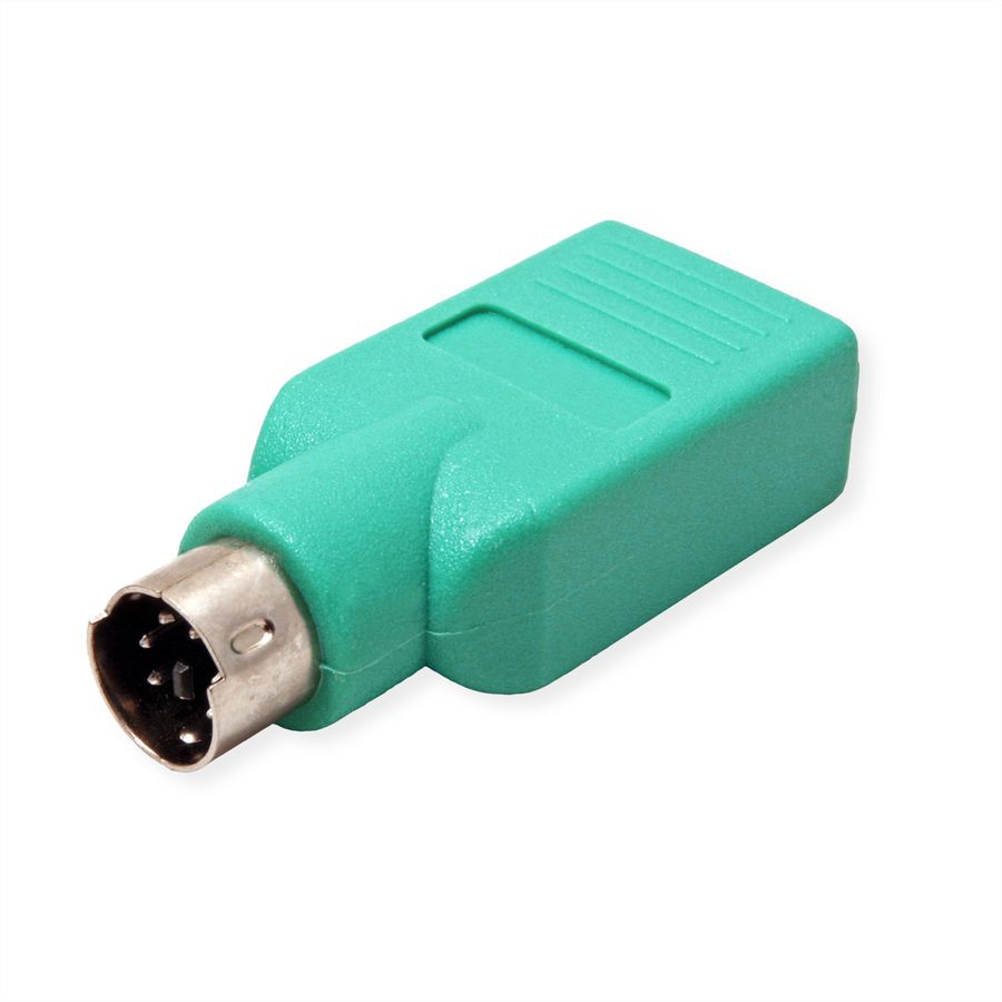 VALUE PS/2 to USB Adapter, Mouse, green