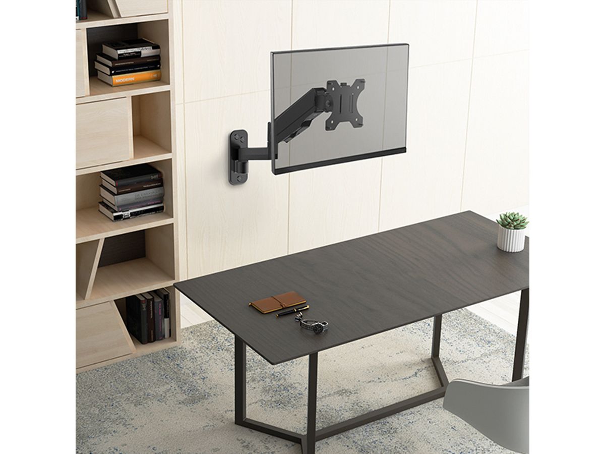 VALUE LCD Monitor Arm, Wall Mount, 5 Joints, Pivot, black
