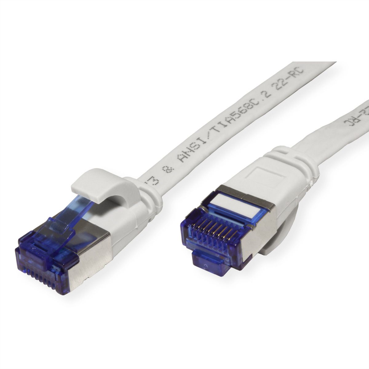 VALUE FTP Patch Cord, Cat.6A (Class EA), extra-flat, grey, 5 m