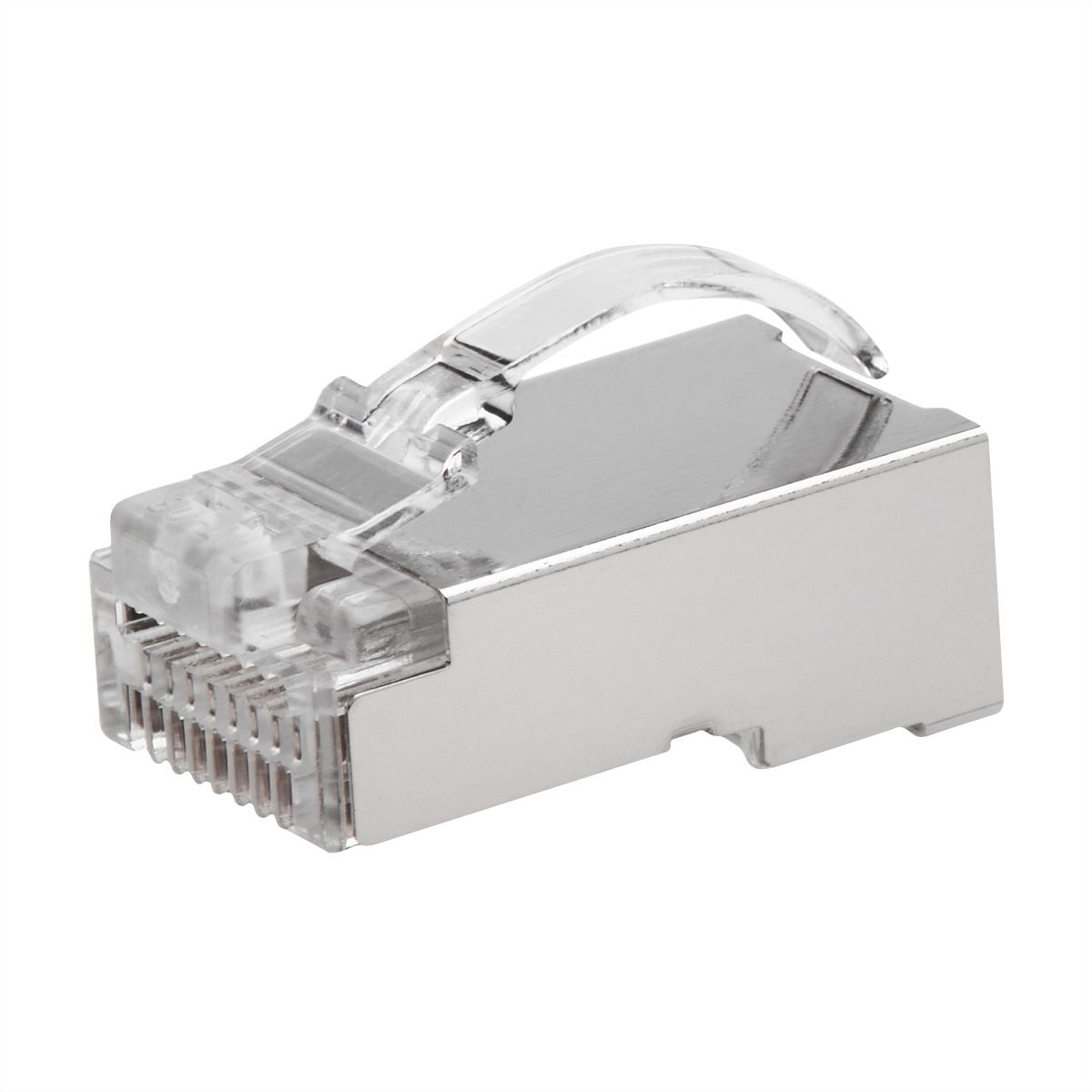 ROLINE Cat.6A (Class EA) Modular Plug, easy pass-through, for solid and stranded wire, shielded, 10 pcs.