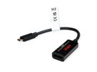 ROLINE Type C - DisplayPort AdapterCable, M/F, Bi-directional, 0.2 m