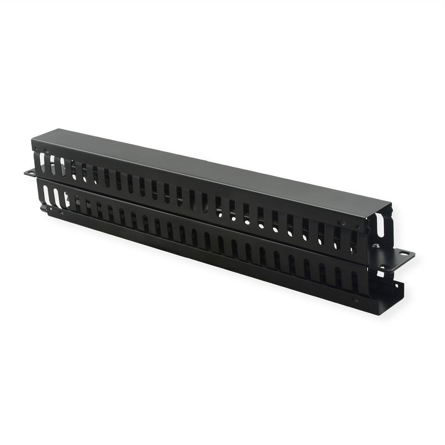 VALUE 19" Front Panel 1U with Double-Sided Patch channel, black