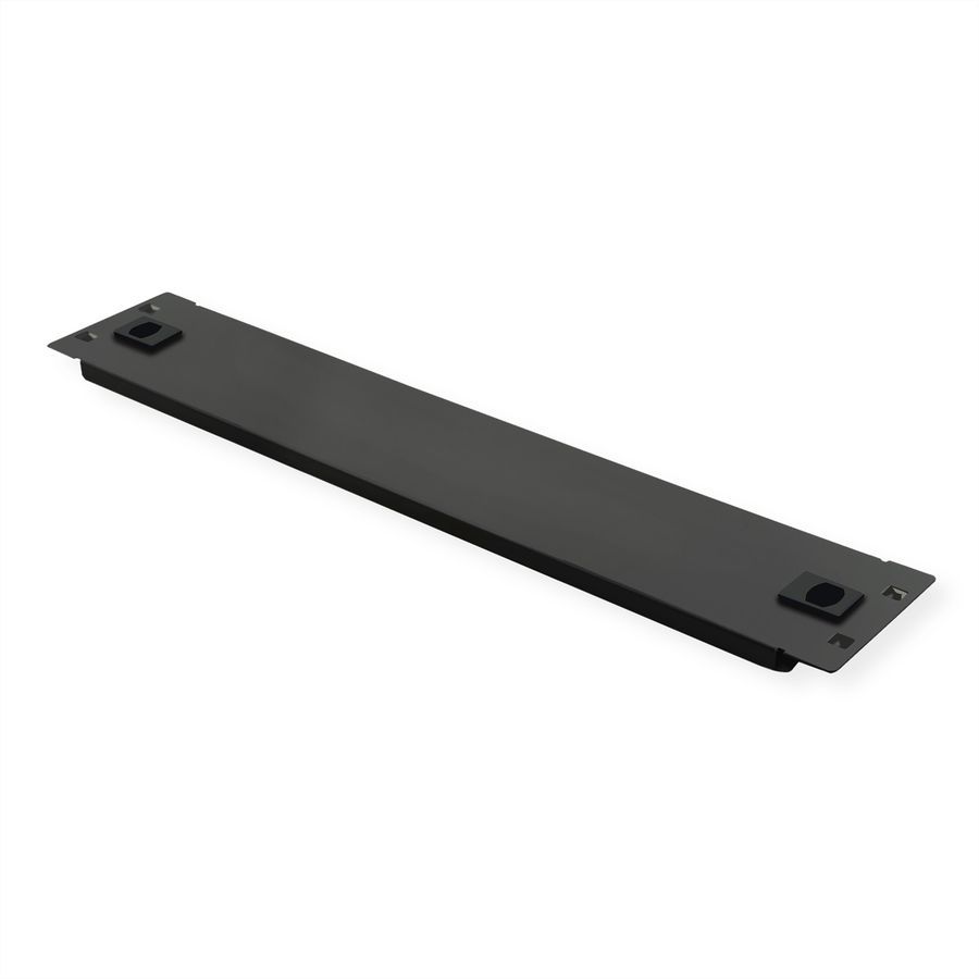 19" Blank Panel, Snap-in, 2U, Metal, black