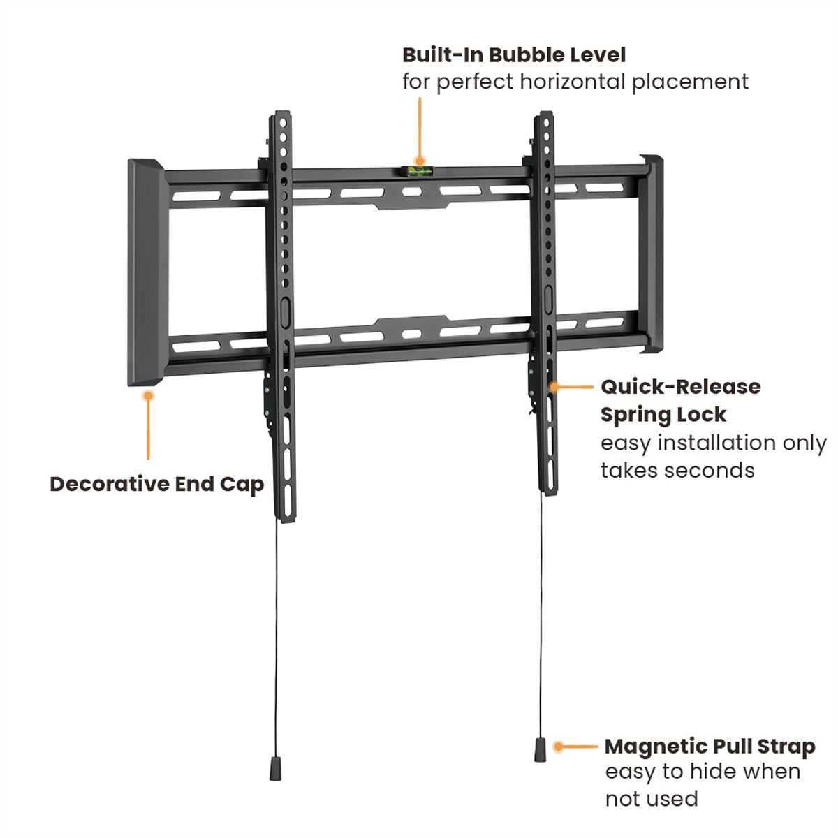 VALUE TV Wall Mount, 27mm Wall Distance, fixed, 37–80 inch, max. 75 kg